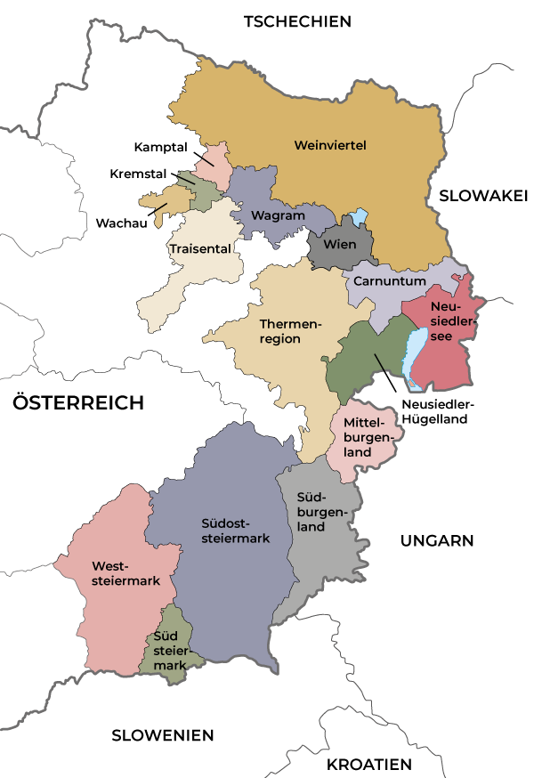 Weiregionen Österreich | Marc's Vinothek Onlineshop